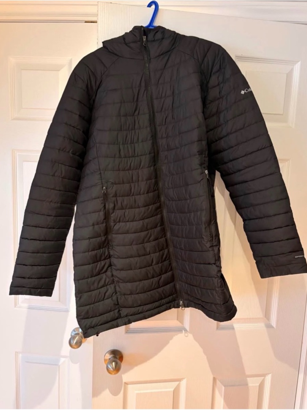 Columbia Black Quilted Hooded Jacket